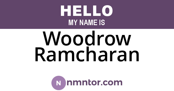 Woodrow Ramcharan
