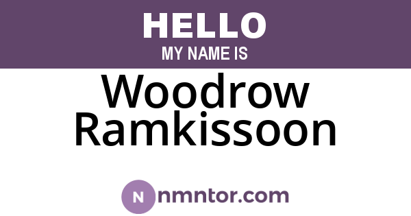 Woodrow Ramkissoon