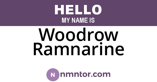 Woodrow Ramnarine