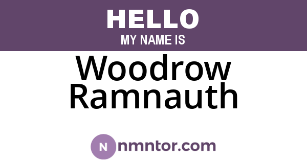 Woodrow Ramnauth