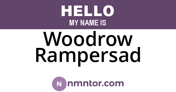 Woodrow Rampersad