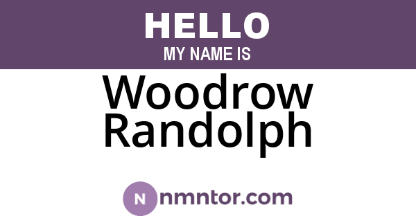 Woodrow Randolph