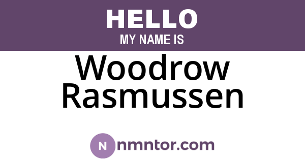 Woodrow Rasmussen