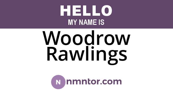 Woodrow Rawlings