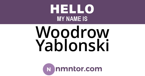 Woodrow Yablonski