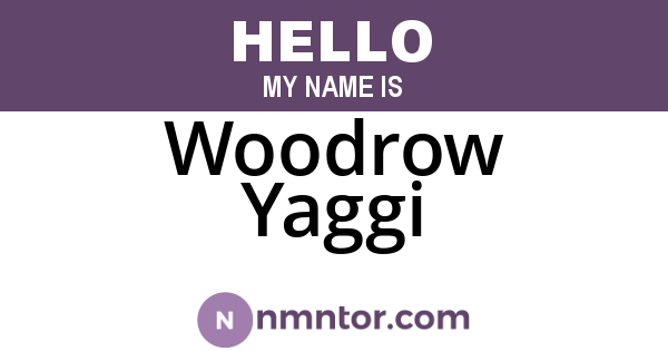 Woodrow Yaggi