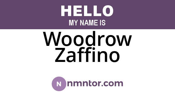 Woodrow Zaffino