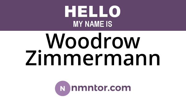 Woodrow Zimmermann