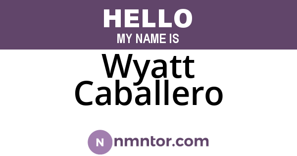 Wyatt Caballero