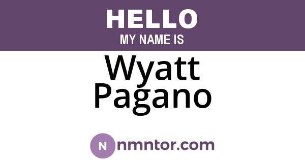 Wyatt Pagano