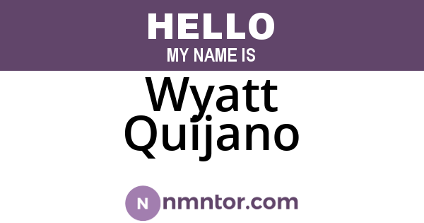 Wyatt Quijano