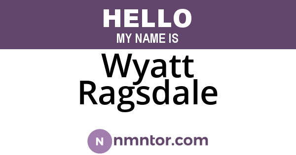 Wyatt Ragsdale