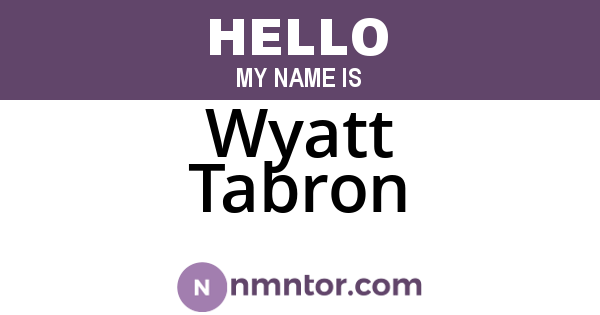 Wyatt Tabron