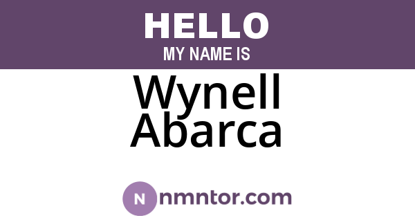 Wynell Abarca