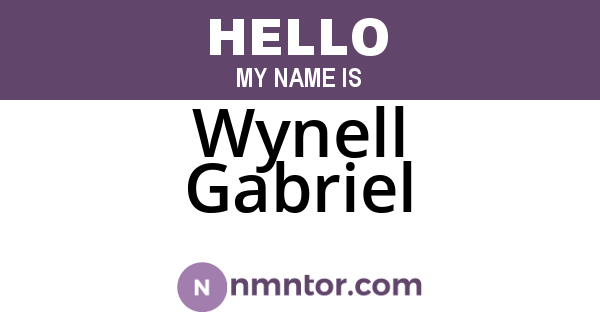 Wynell Gabriel
