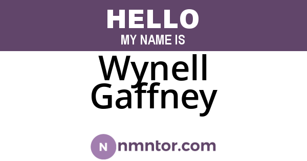 Wynell Gaffney