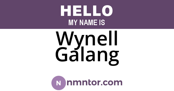 Wynell Galang