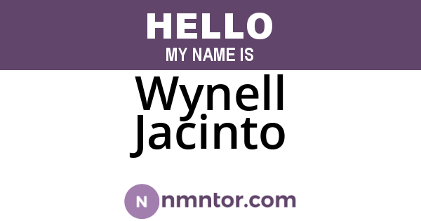 Wynell Jacinto