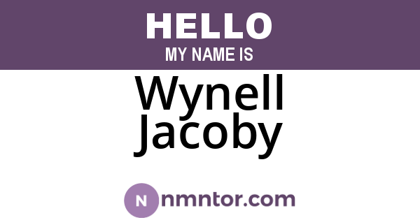 Wynell Jacoby