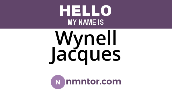 Wynell Jacques