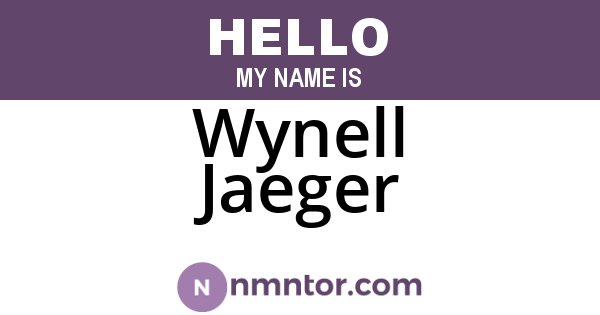 Wynell Jaeger