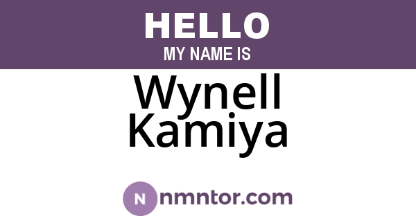 Wynell Kamiya