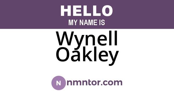 Wynell Oakley