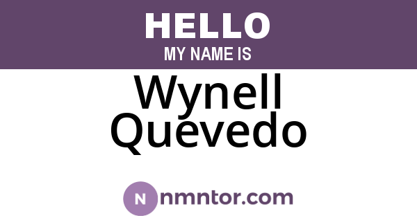 Wynell Quevedo
