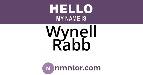Wynell Rabb