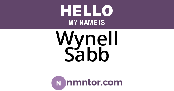 Wynell Sabb