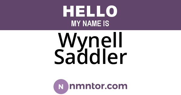 Wynell Saddler