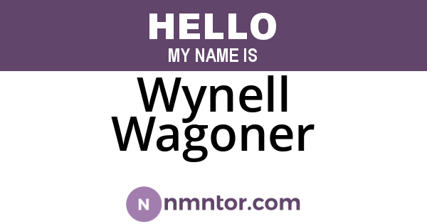 Wynell Wagoner