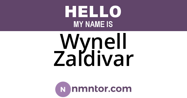Wynell Zaldivar