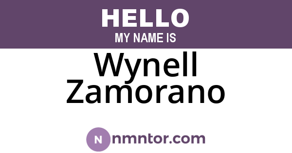 Wynell Zamorano