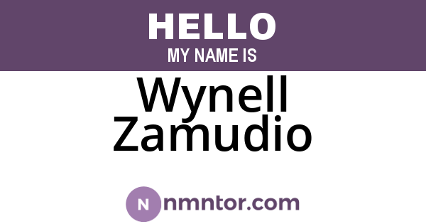 Wynell Zamudio