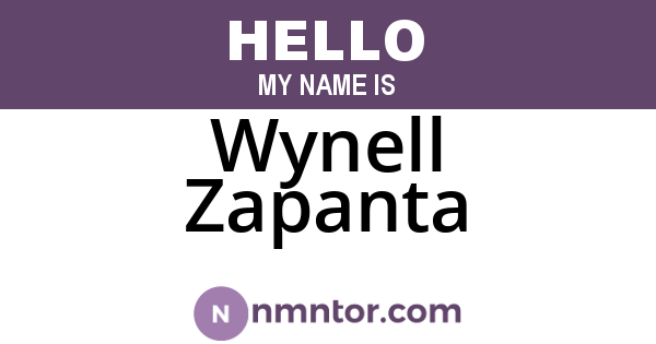 Wynell Zapanta