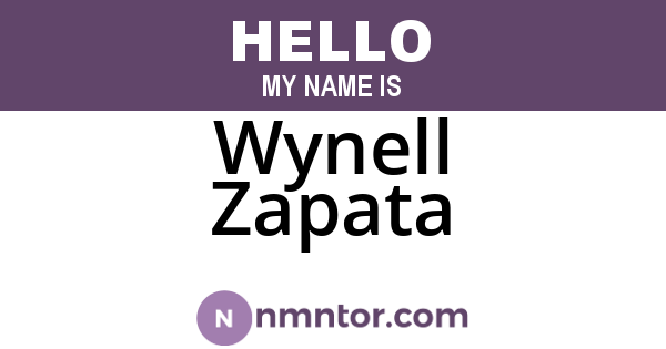 Wynell Zapata