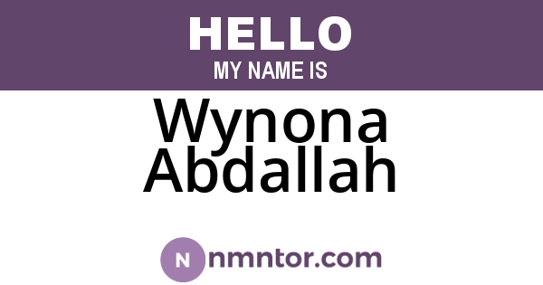 Wynona Abdallah