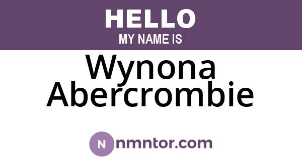 Wynona Abercrombie