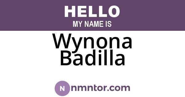 Wynona Badilla