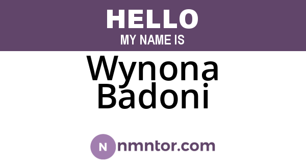 Wynona Badoni
