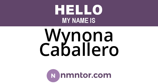 Wynona Caballero