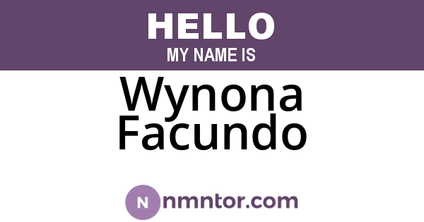 Wynona Facundo