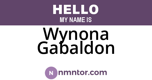 Wynona Gabaldon