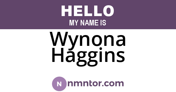 Wynona Haggins