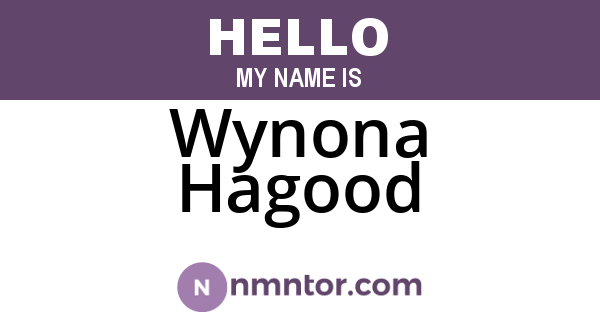 Wynona Hagood