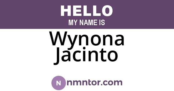 Wynona Jacinto