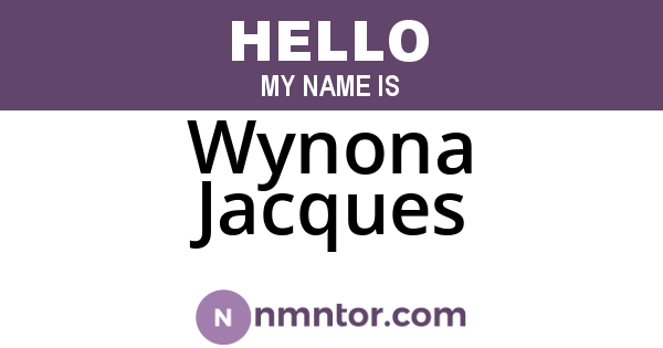 Wynona Jacques