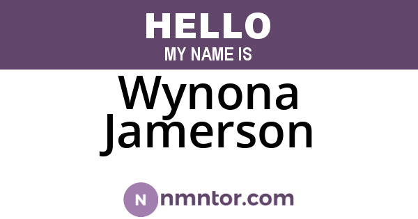 Wynona Jamerson
