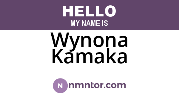 Wynona Kamaka
